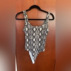 Snake print bodysuit